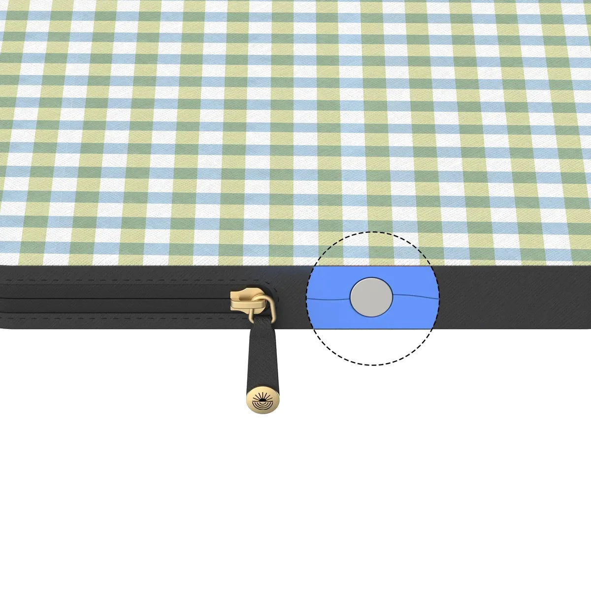 Pastel Picnic | Blue & Green Gingham Laptop Case