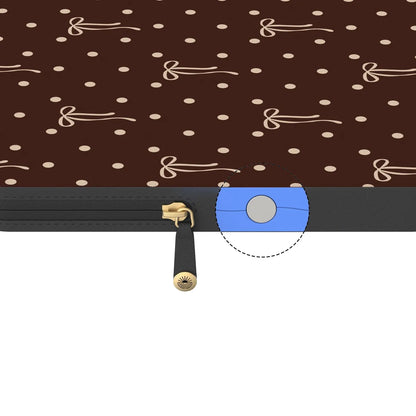 Teddy Bows | Brown Polka Dot Laptop Case