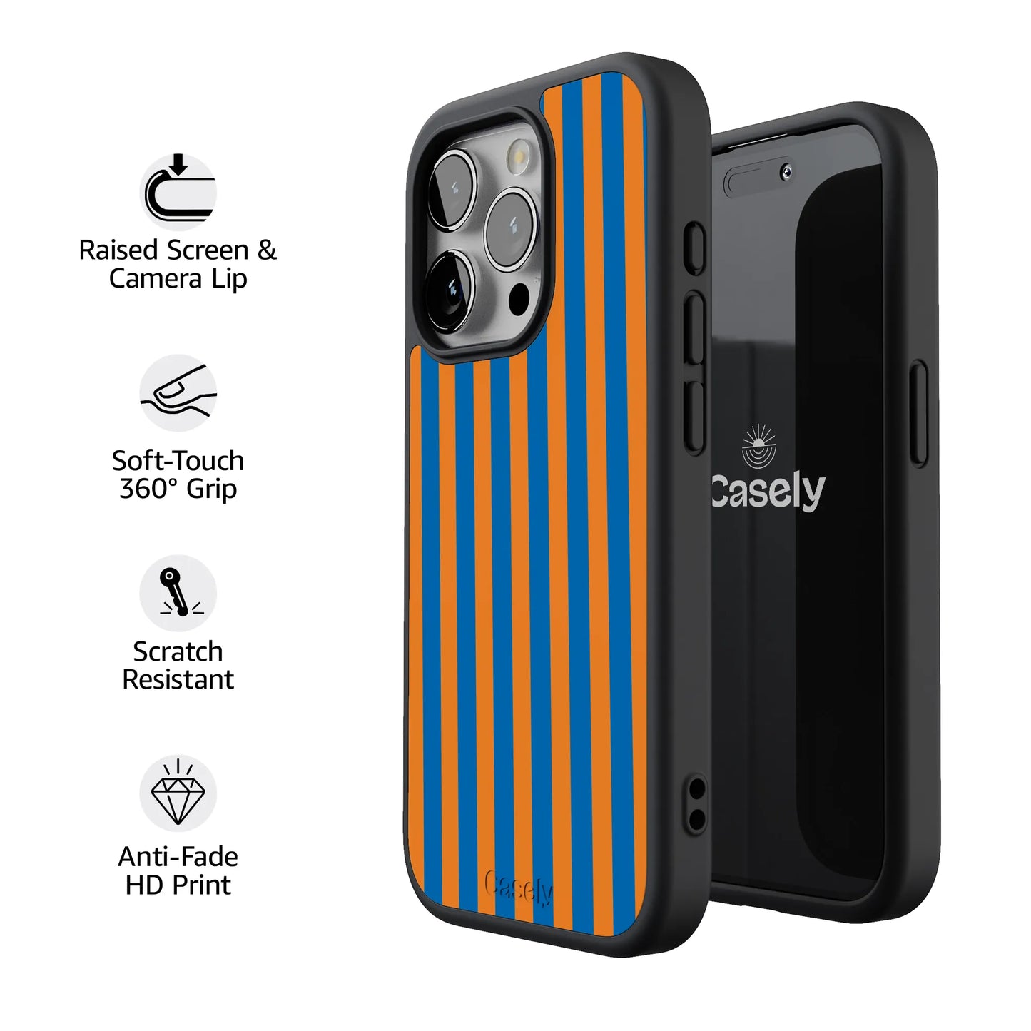 Go New York | Blue & Orange Stripes Case