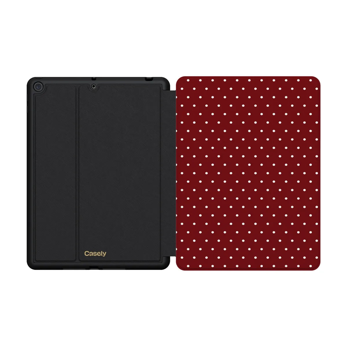 On the Dot | Maroon Polka Dot iPad Case