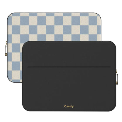 Fit Check | Light Blue Checkerboard Laptop Case