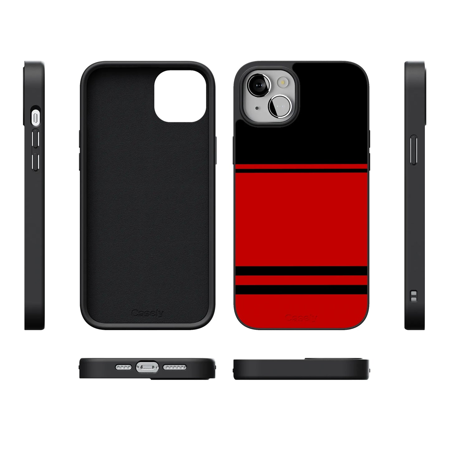 Storm Warning | Black & Red Stripes Case