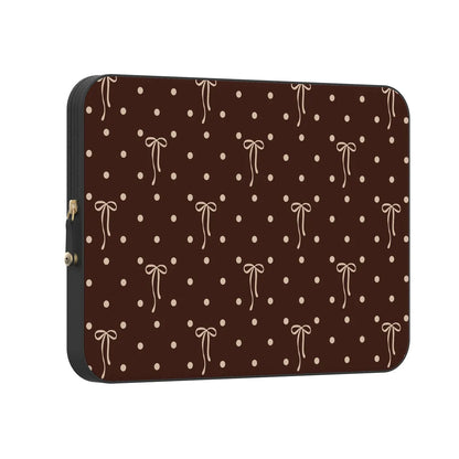 Teddy Bows | Brown Polka Dot Laptop Case