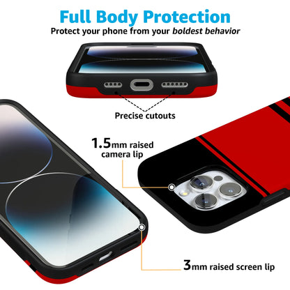 Storm Warning | Black & Red Stripes Case
