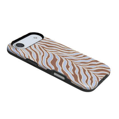 Untamed | Brown & Blue Zebra Case