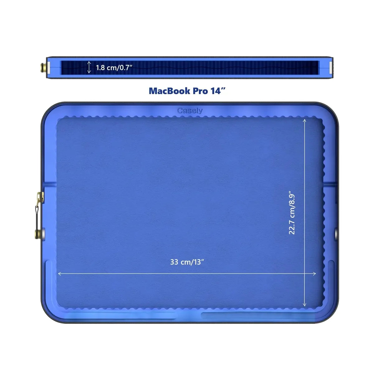 Love Lines | Blue Stripes Laptop Case