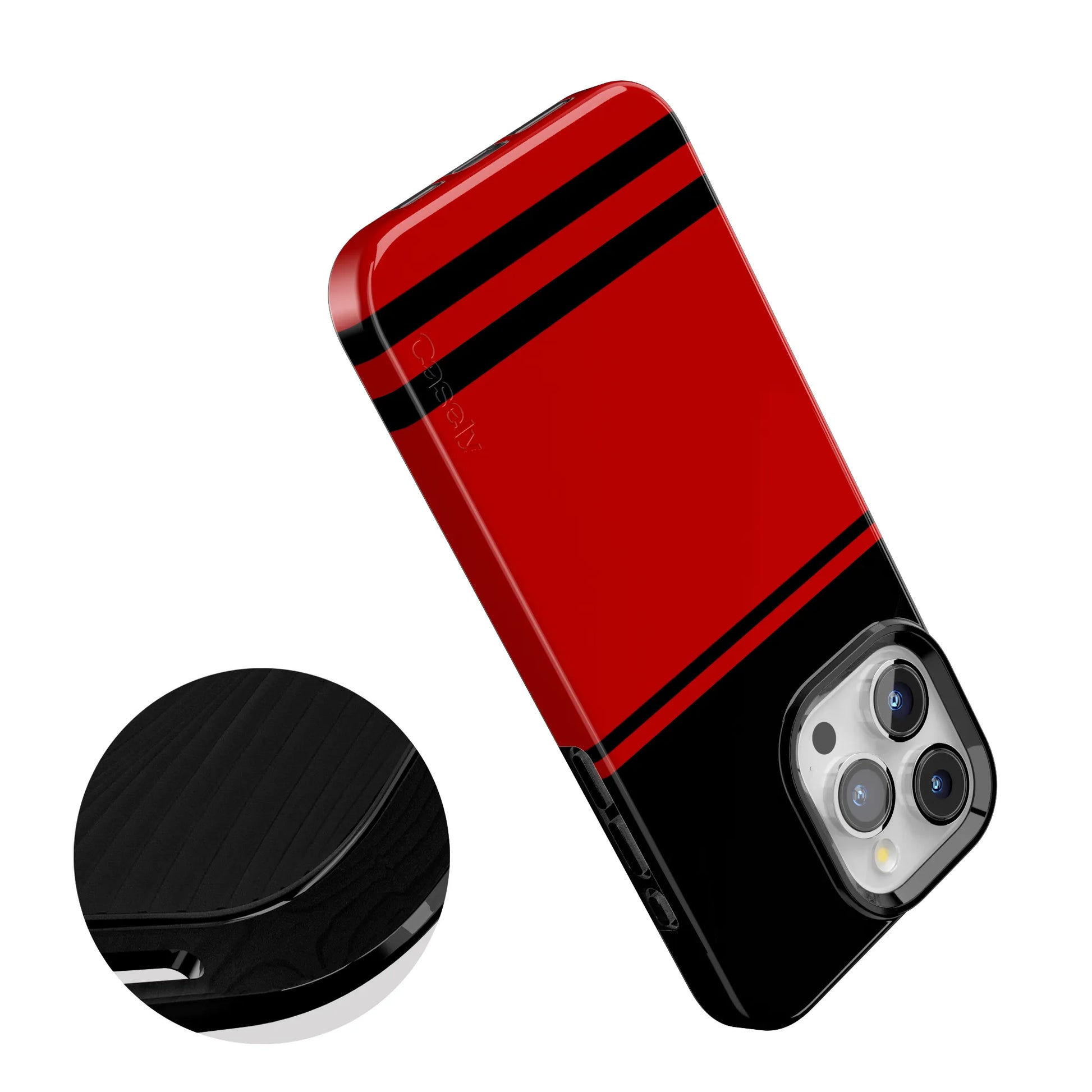 Storm Warning | Black & Red Stripes Case