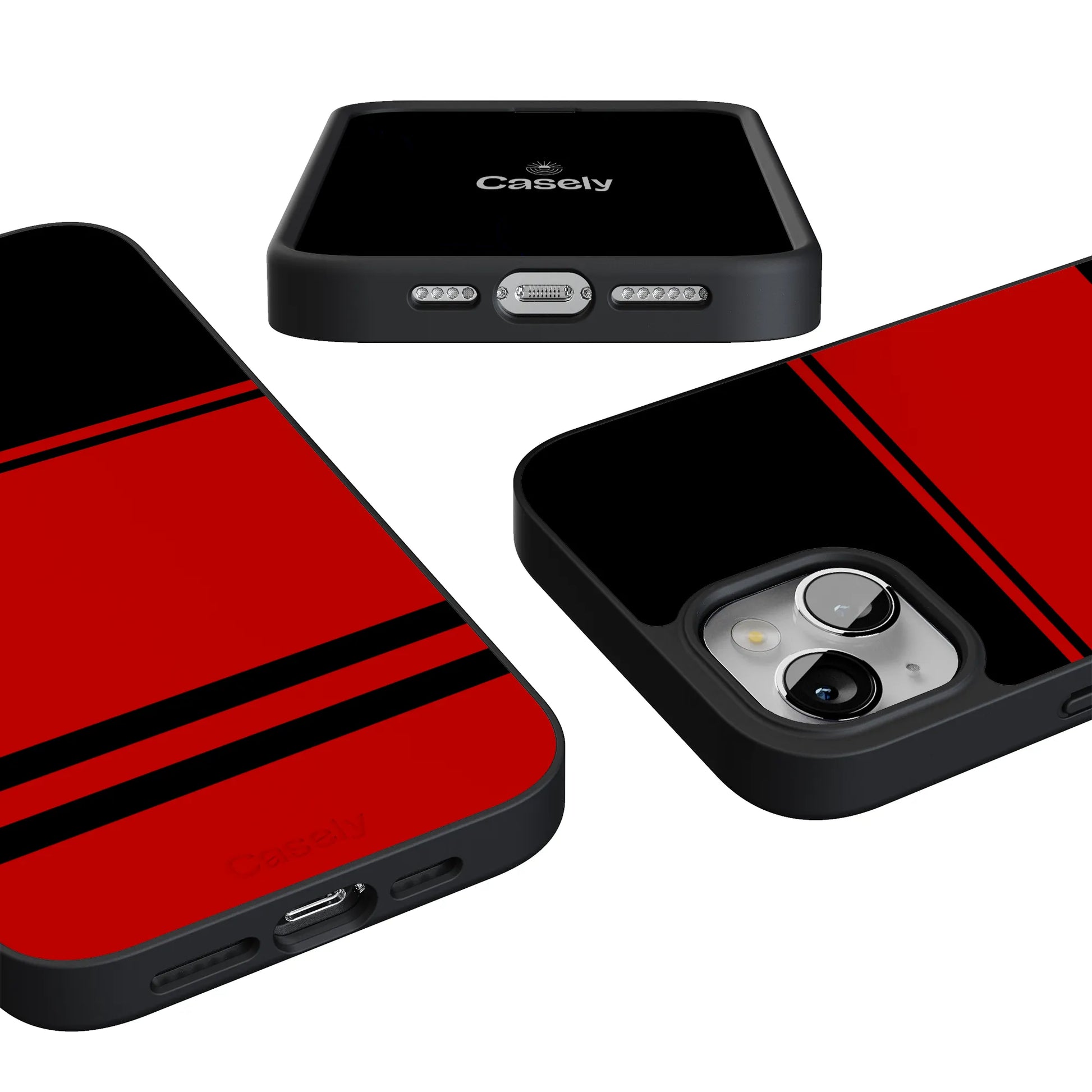 Storm Warning | Black & Red Stripes Case