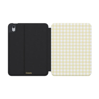Pastel Picnic | Yellow Gingham iPad Case