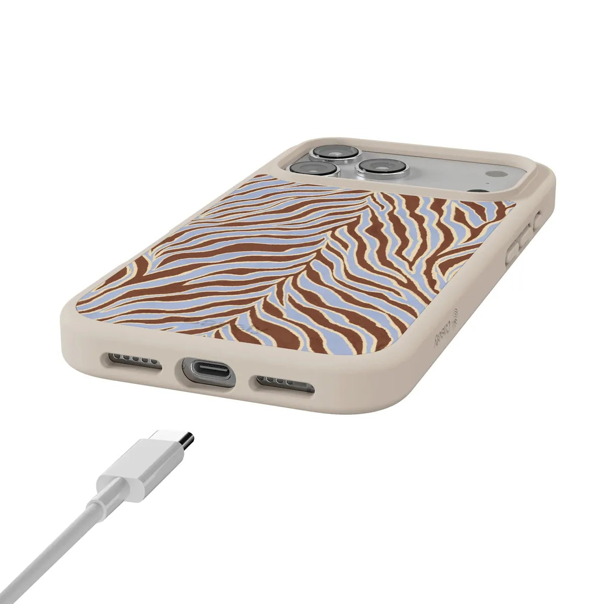 Untamed | Brown & Blue Zebra Case