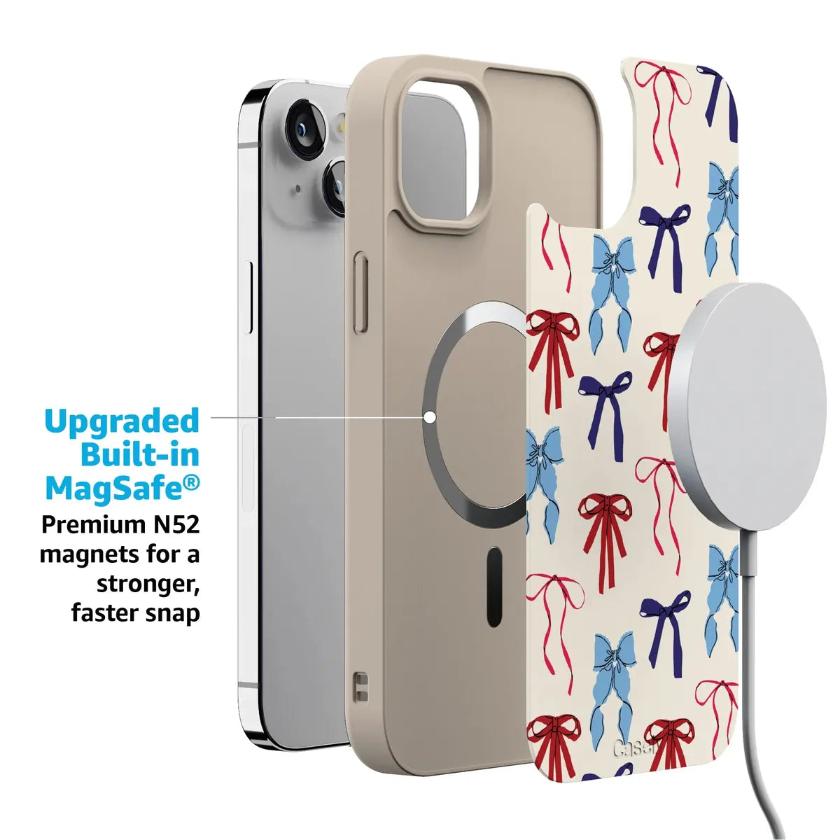 American Girlie | Red White & Blue Bows Case