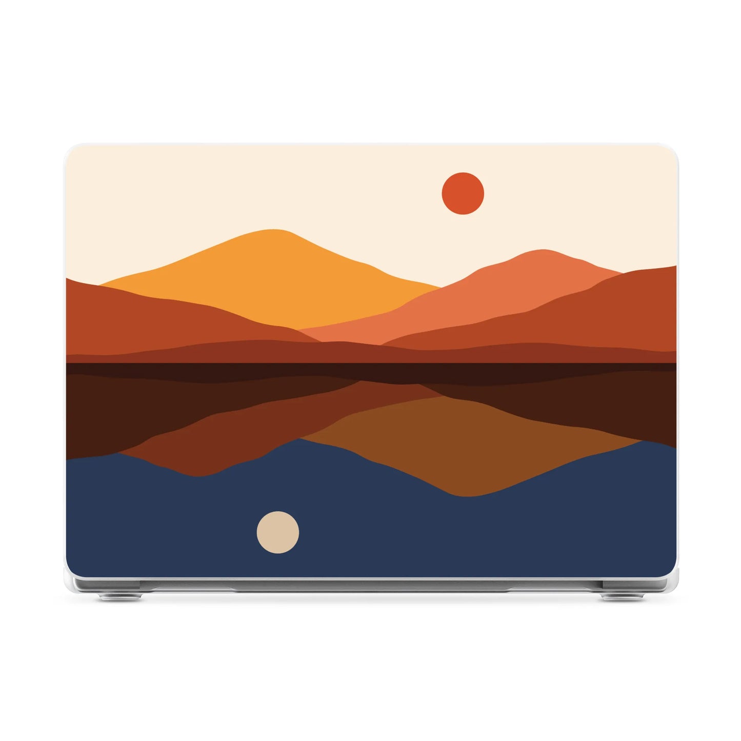 Opposites Attract | Day & Night Colorblock Mountains Laptop Shell - 14" MacBook Pro