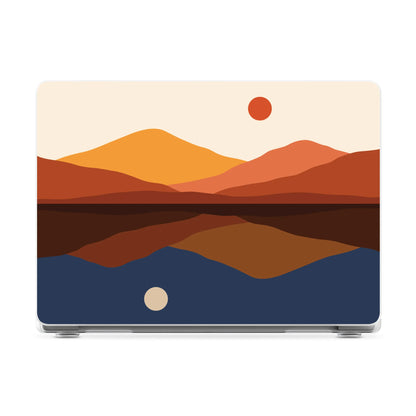 Opposites Attract | Day & Night Colorblock Mountains Laptop Shell - 14" MacBook Pro