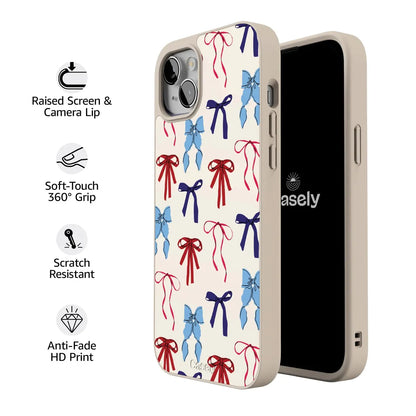 American Girlie | Red White & Blue Bows Case