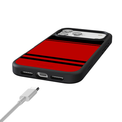 Storm Warning | Black & Red Stripes Case