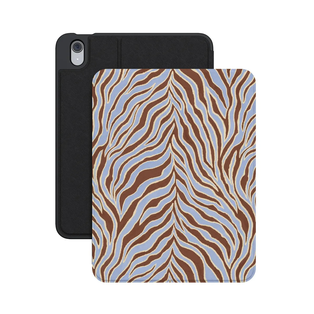 Untamed | Brown & Blue Zebra iPad Case