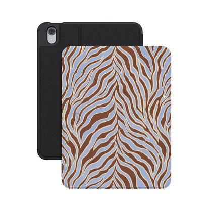 Untamed | Brown & Blue Zebra iPad Case