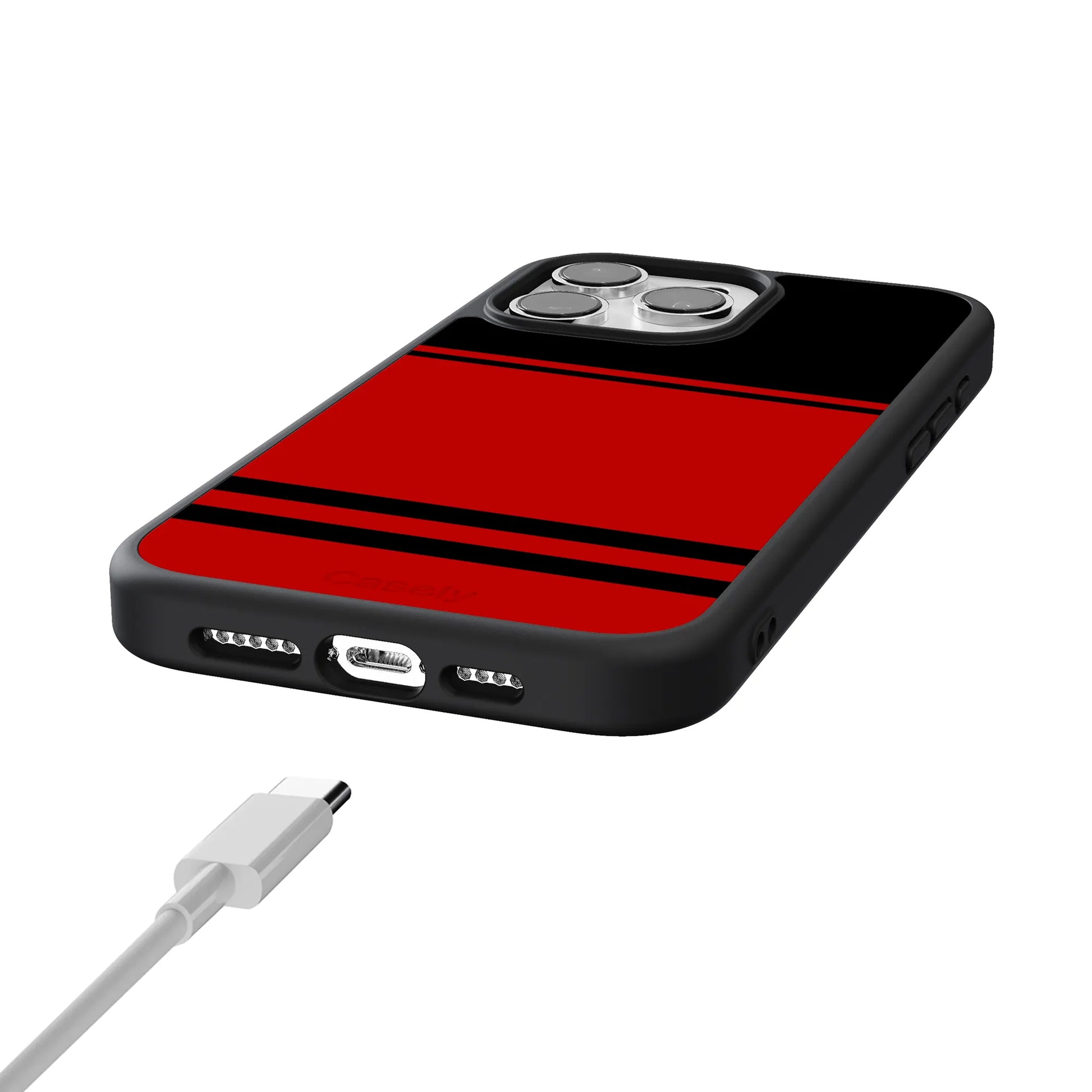 Storm Warning | Black & Red Stripes Case