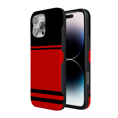Storm Warning | Black & Red Stripes Case