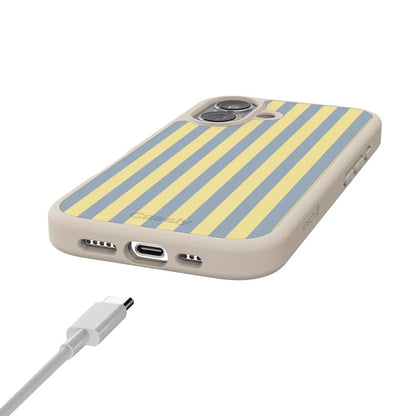 Coastline Stripes | Blue & Yellow Case