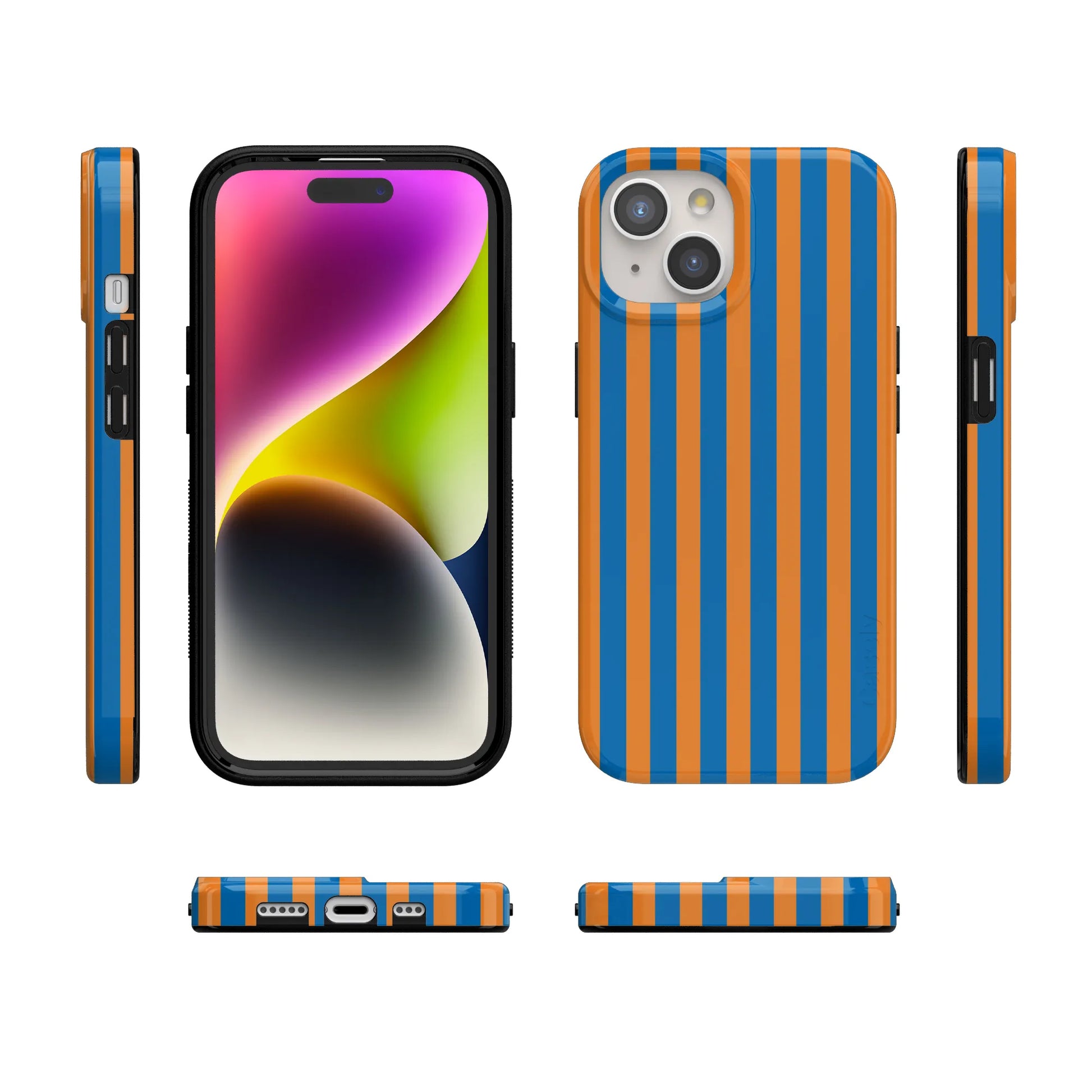 Go New York | Blue & Orange Stripes Case
