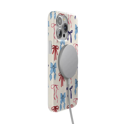 American Girlie | Red White & Blue Bows Case