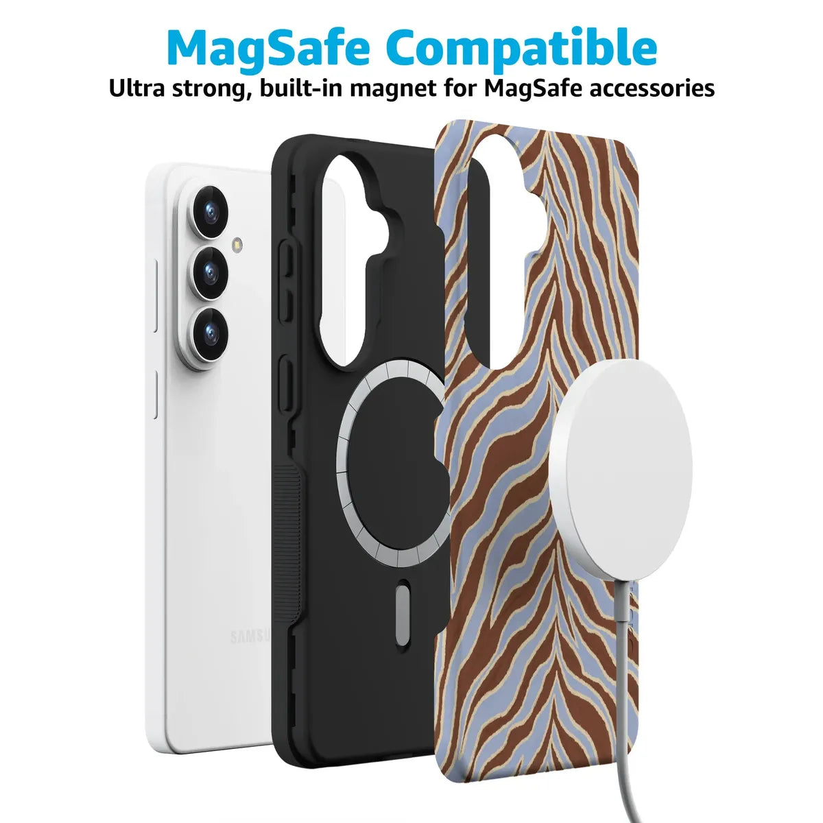 Untamed | Brown & Blue Zebra Case