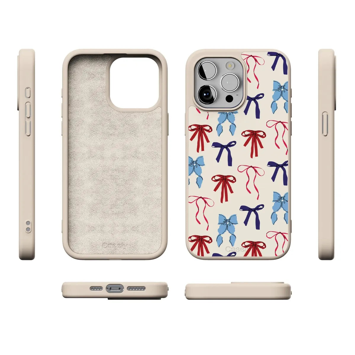 American Girlie | Red White & Blue Bows Case