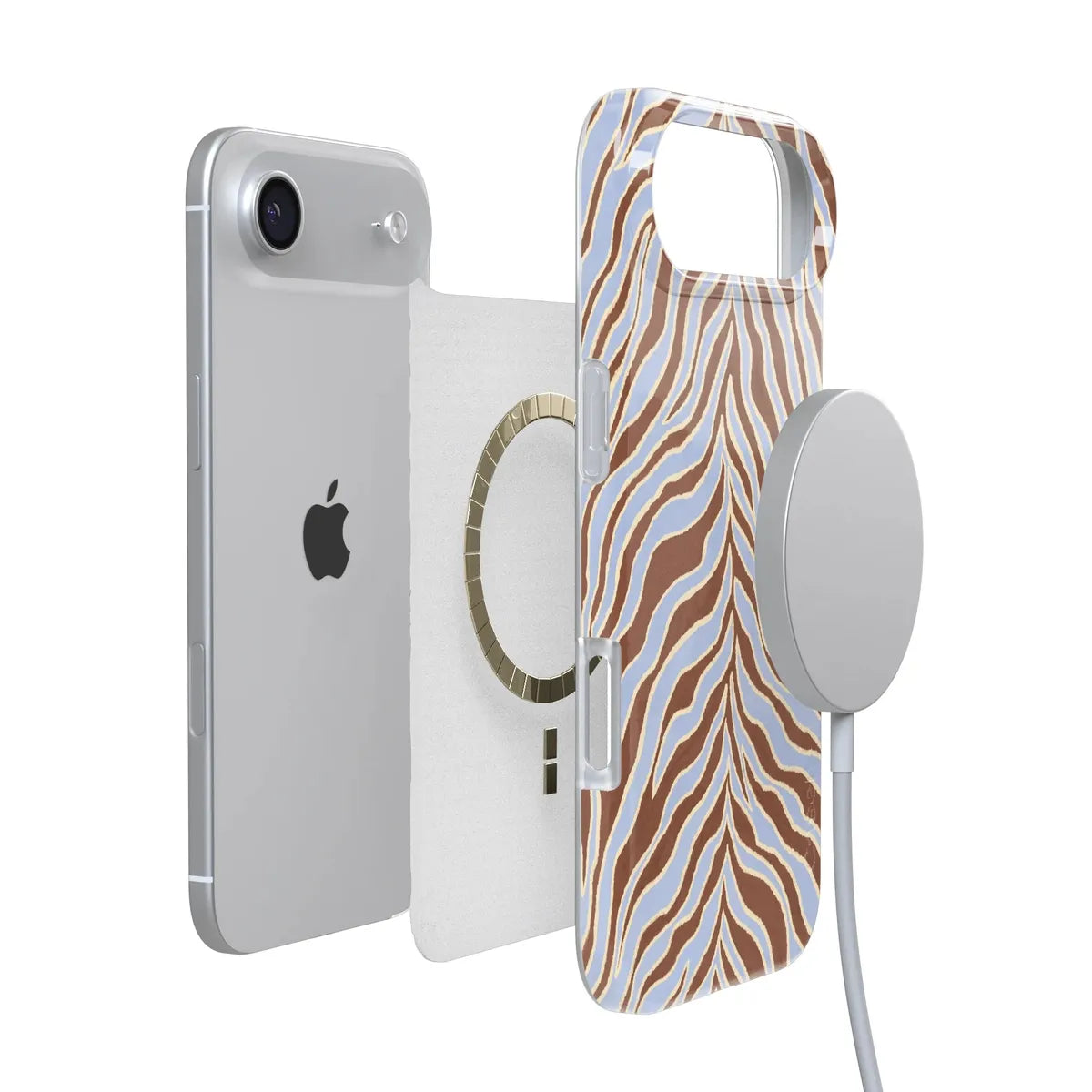 Untamed | Brown & Blue Zebra Case