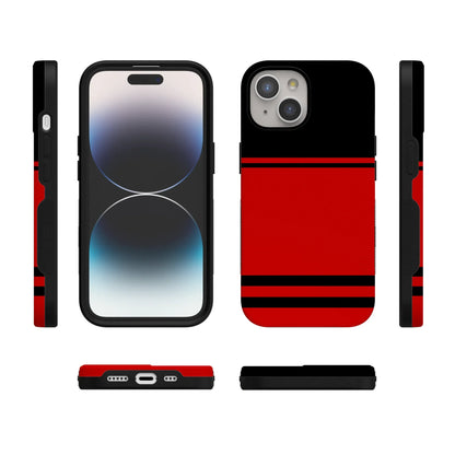 Storm Warning | Black & Red Stripes Case