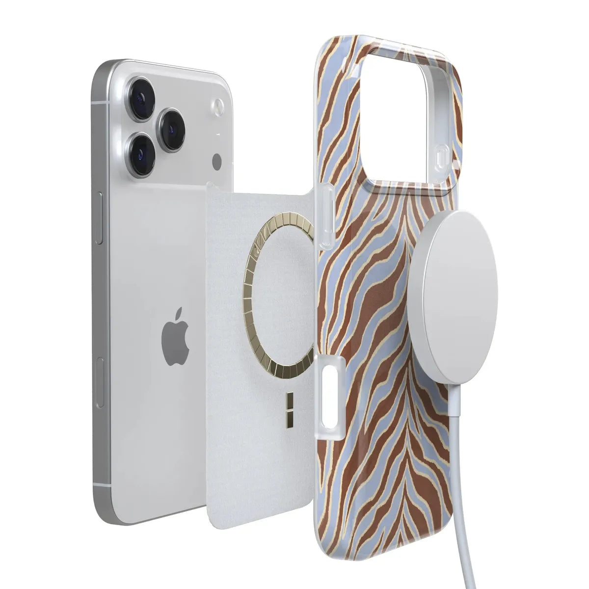 Untamed | Brown & Blue Zebra Case