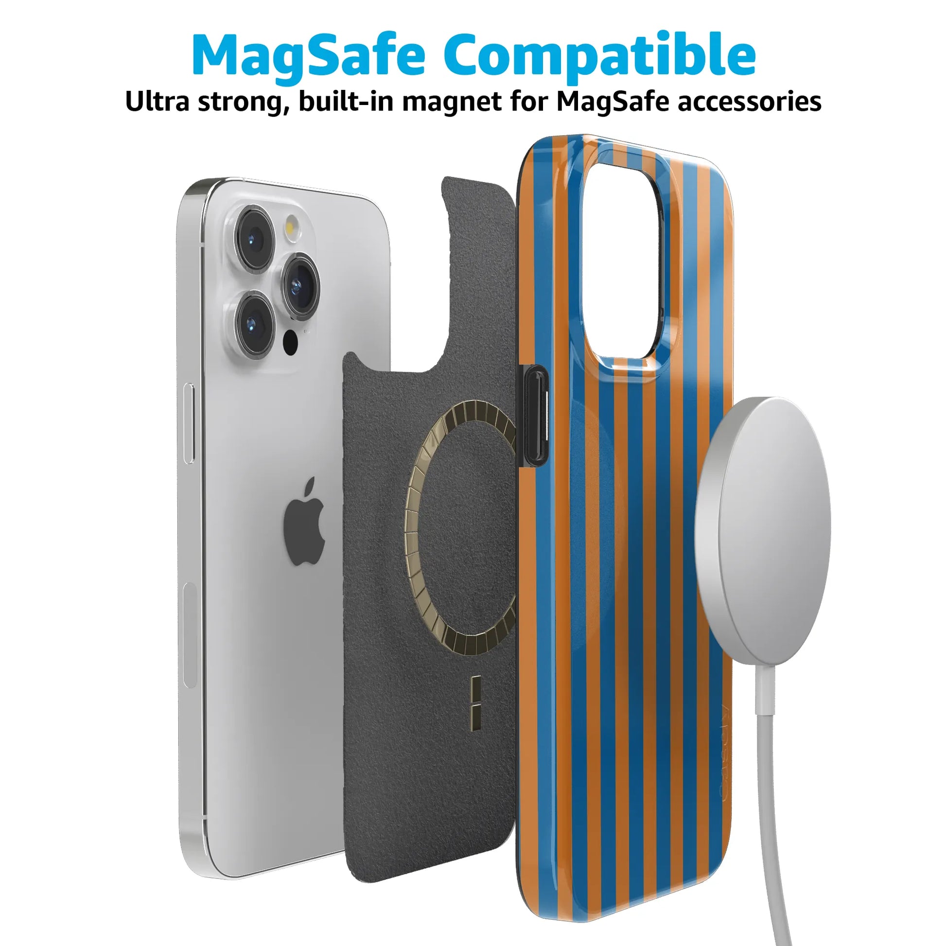 Go New York | Blue & Orange Stripes Case