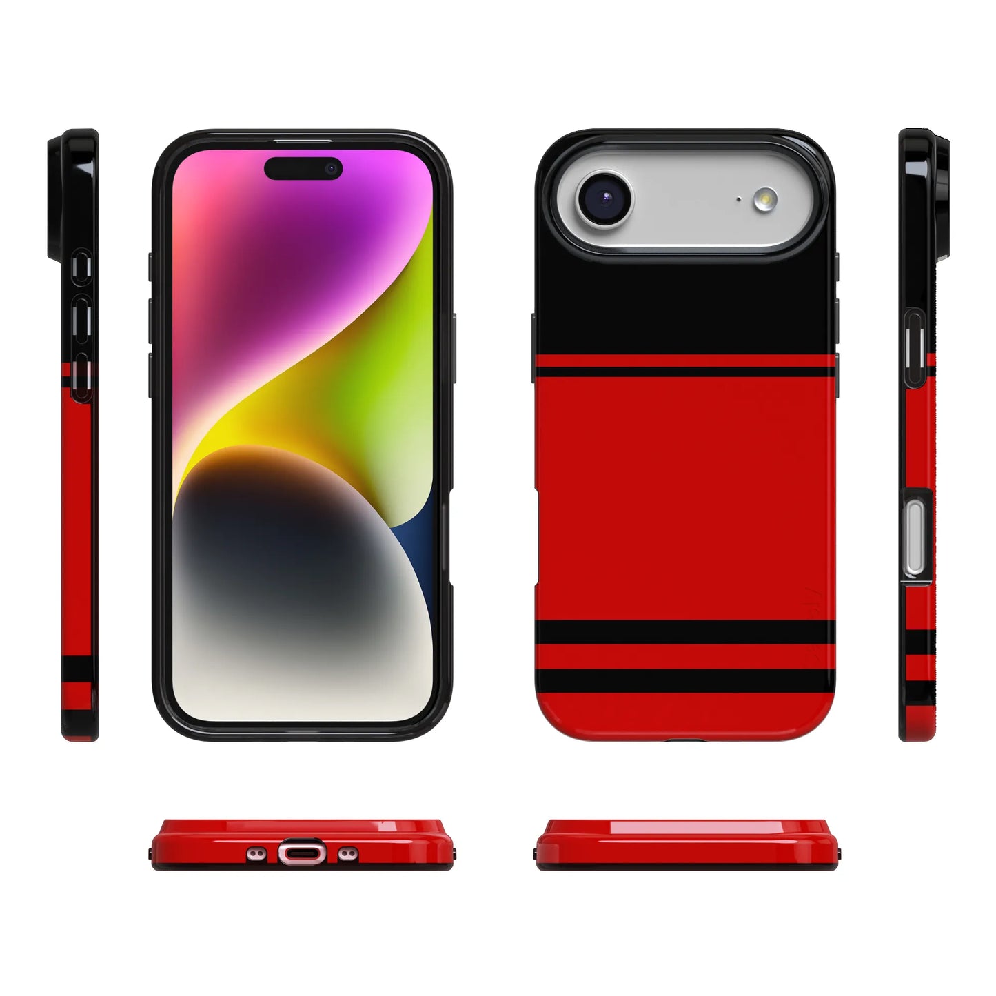 Storm Warning | Black & Red Stripes Case