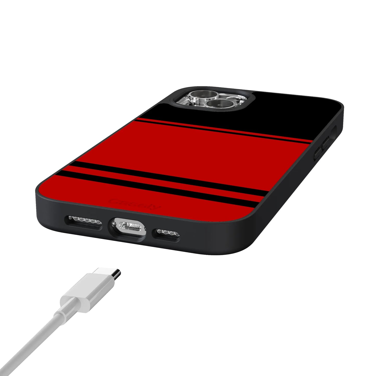 Storm Warning | Black & Red Stripes Case