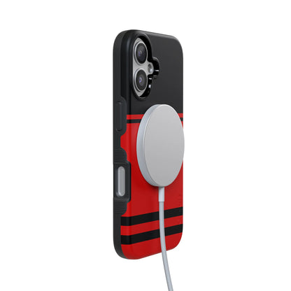 Storm Warning | Black & Red Stripes Case