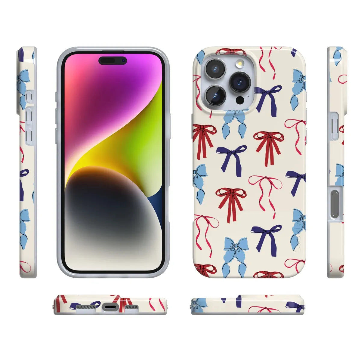 American Girlie | Red White & Blue Bows Case