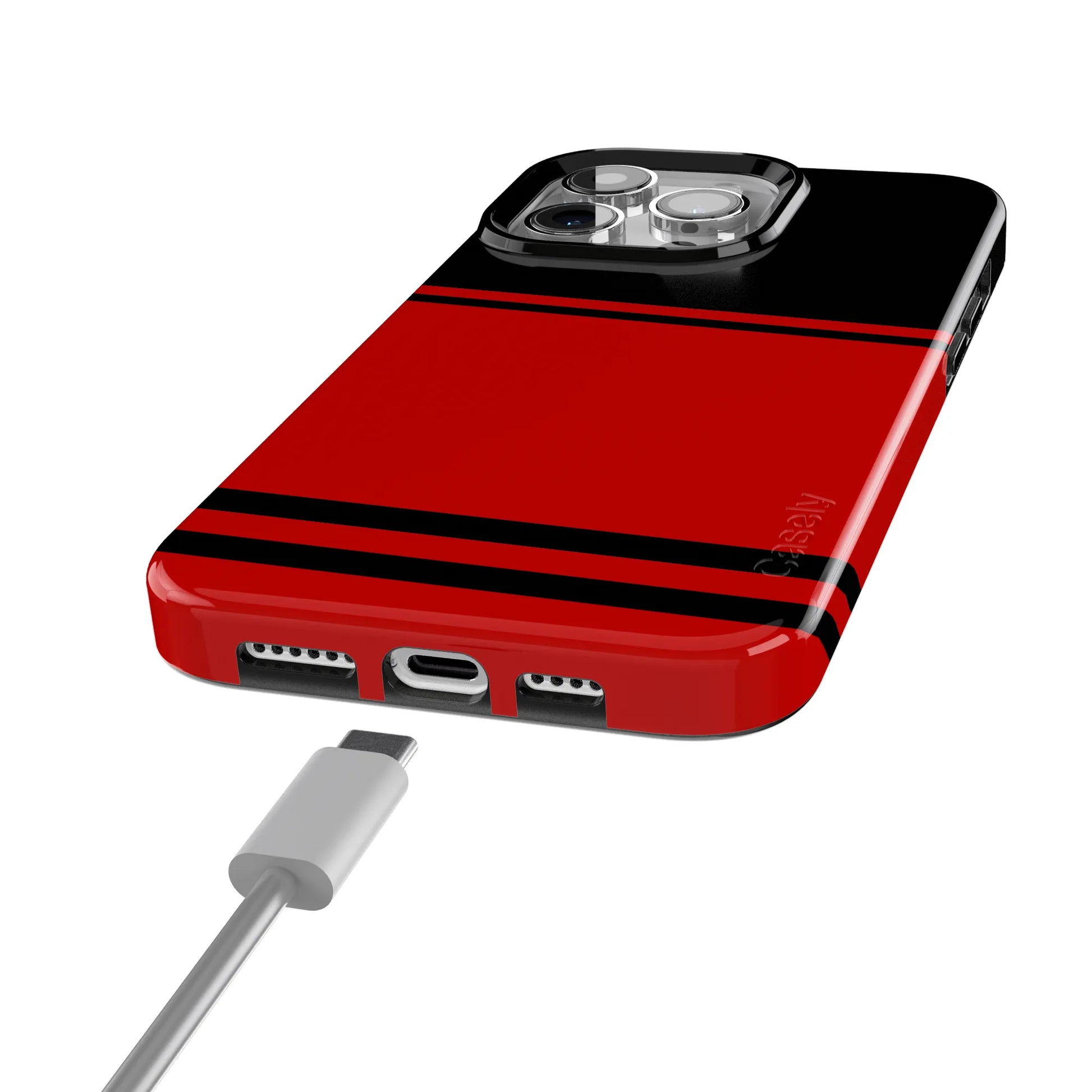 Storm Warning | Black & Red Stripes Case