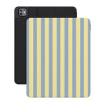 Coastline Stripes | Blue & Yellow iPad Case