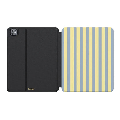 Coastline Stripes | Blue & Yellow iPad Case