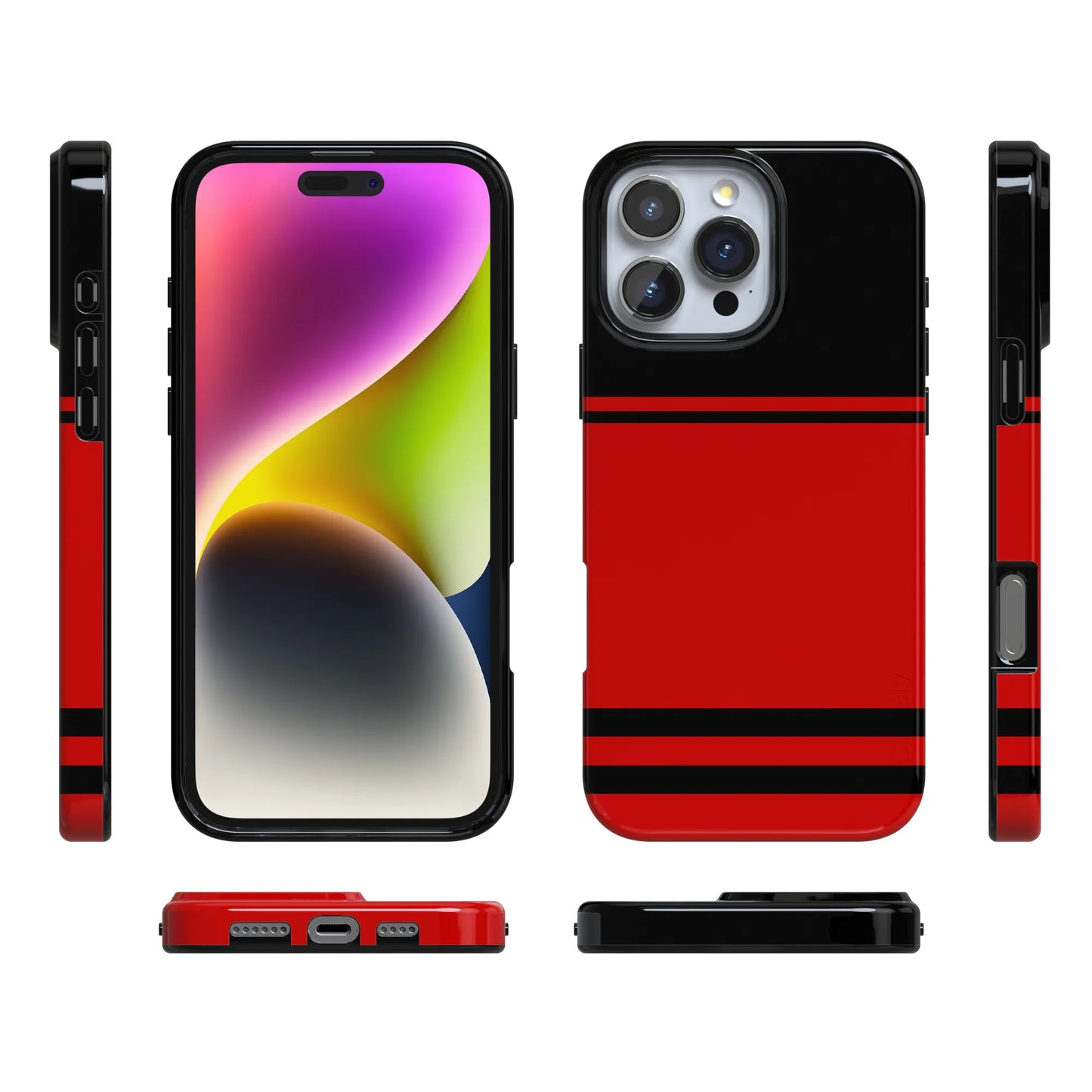 Storm Warning | Black & Red Stripes Case