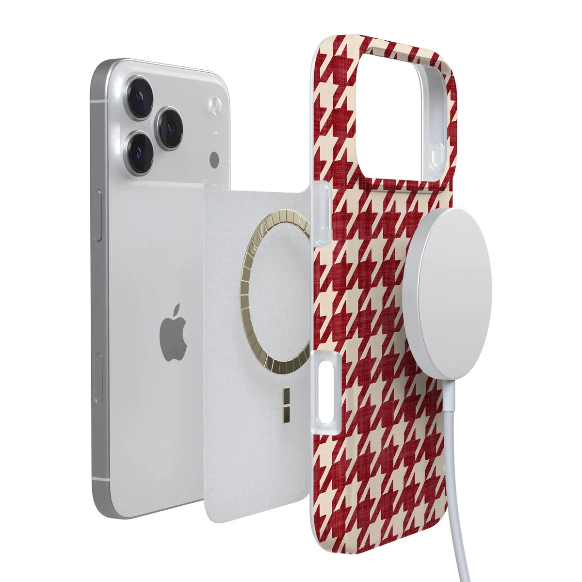 Scarlet Stitch | Red Houndstooth Case