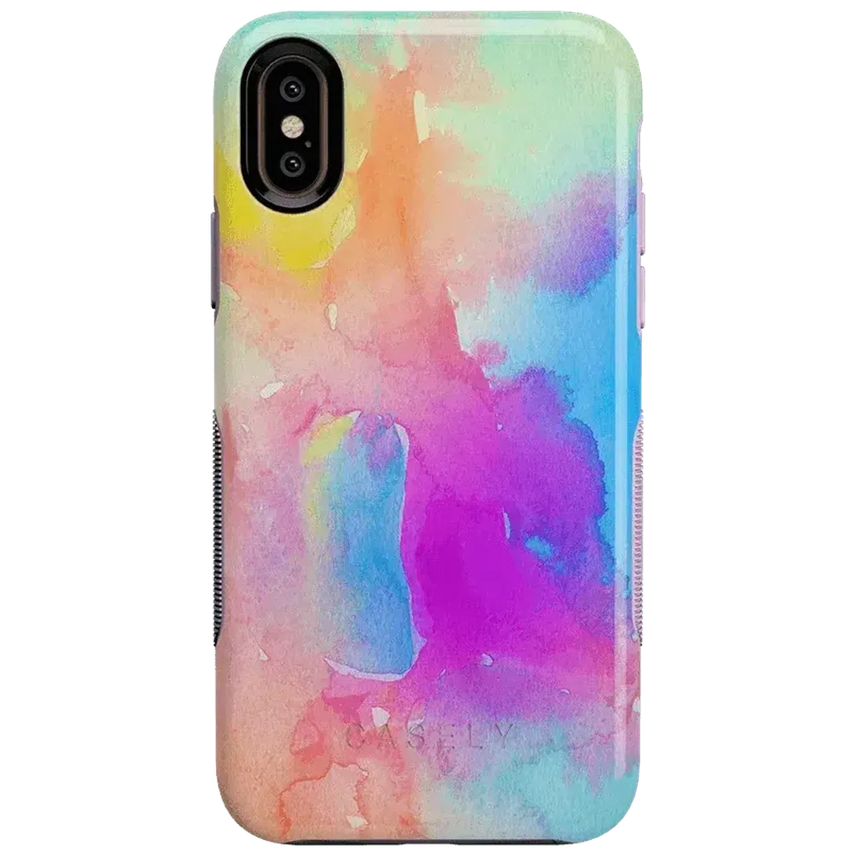 Painting in Pastels | Rainbow Watercolor Case iPhone Case get.casely Bold iPhone XS Max