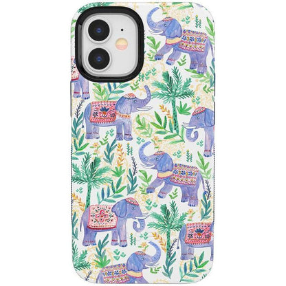 Pastel Gardens | Watercolor Elephant Floral Case iPhone Case get.casely Bold + MagSafe® iPhone 12