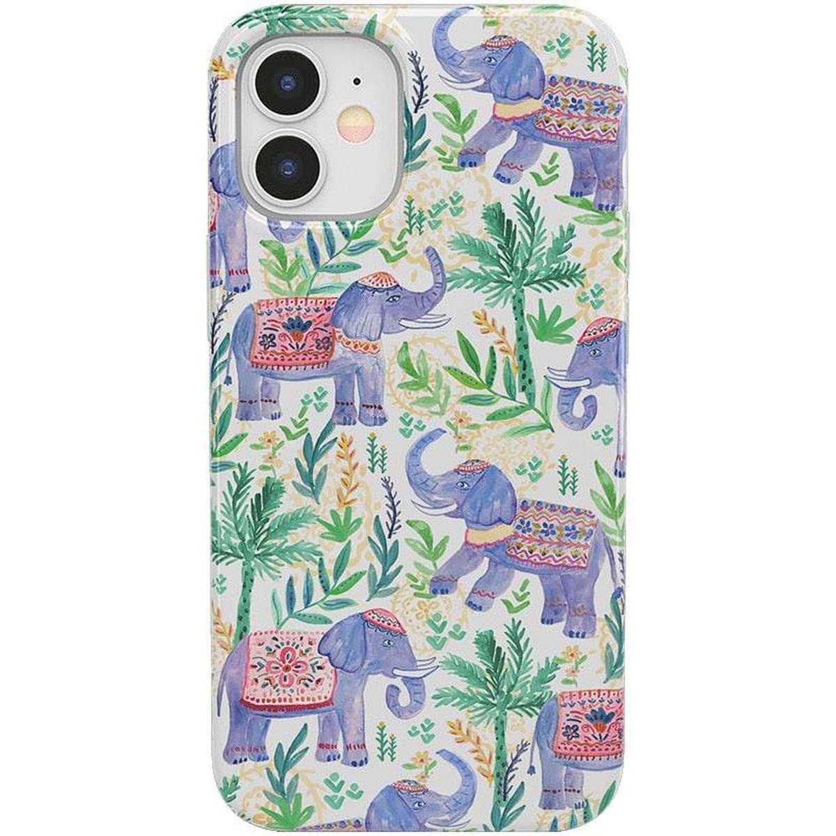Pastel Gardens | Watercolor Elephant Floral Case iPhone Case get.casely Classic iPhone 12