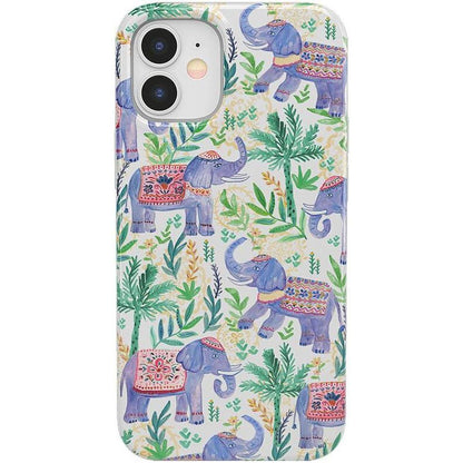 Pastel Gardens | Watercolor Elephant Floral Case iPhone Case get.casely Classic iPhone 12