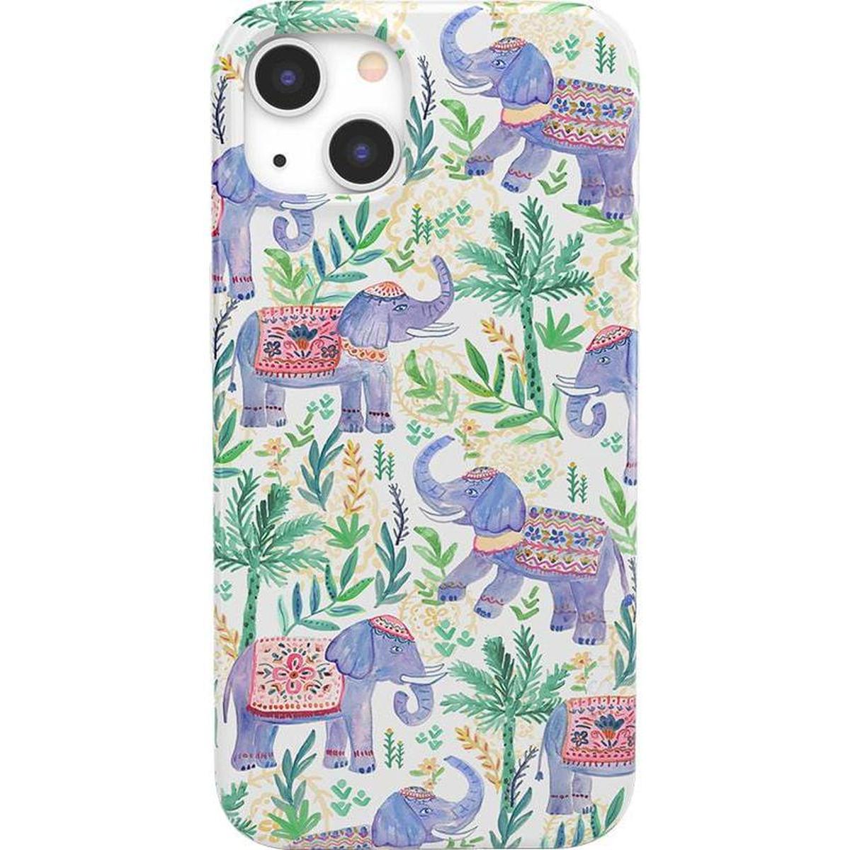 Pastel Gardens | Watercolor Elephant Floral Case iPhone Case get.casely Classic iPhone 13 Mini