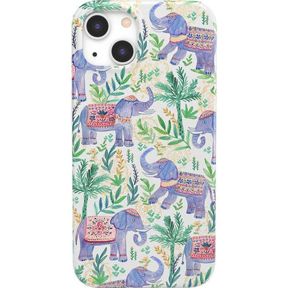 Pastel Gardens | Watercolor Elephant Floral Case iPhone Case get.casely Classic iPhone 13 Mini