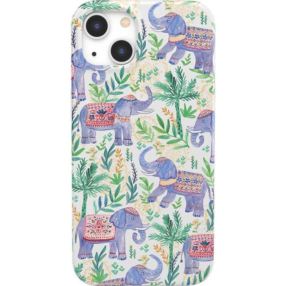 Pastel Gardens | Watercolor Elephant Floral Case iPhone Case get.casely Classic + MagSafe® iPhone 13