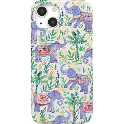 Pastel Gardens | Watercolor Elephant Floral Case iPhone Case get.casely Classic + MagSafe® iPhone 13