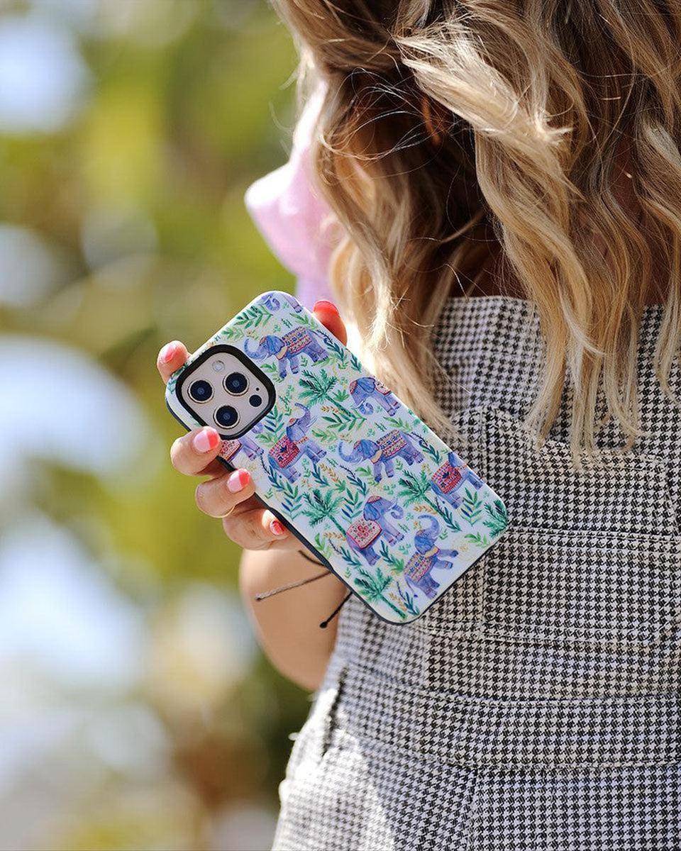 Pastel Gardens | Watercolor Elephant Floral Case iPhone Case get.casely